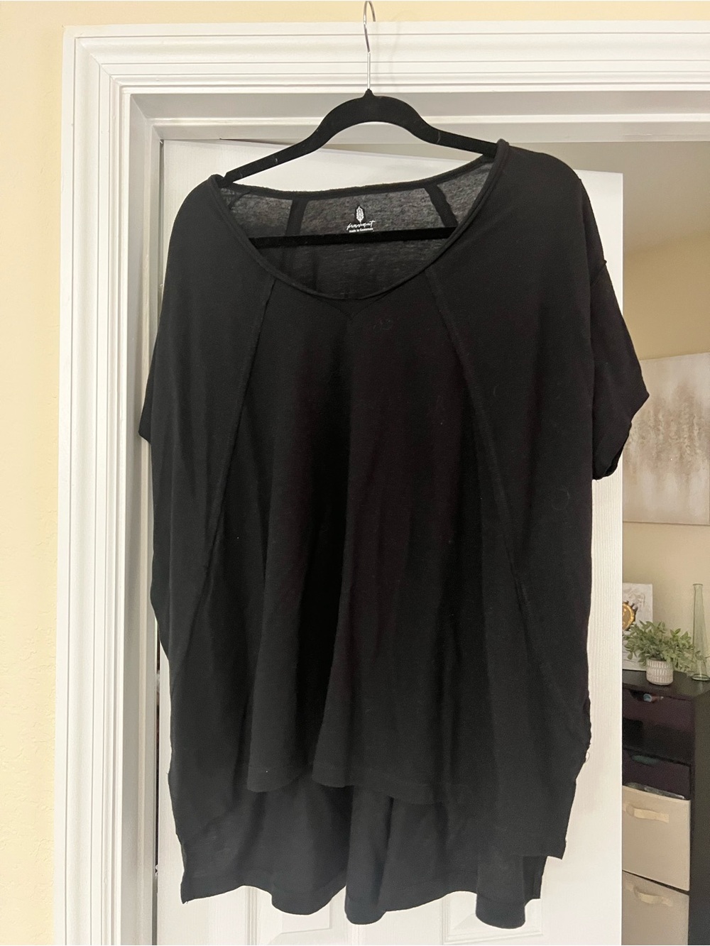 Free People Movement oversized  Black Scoop-Neck Tunic Top